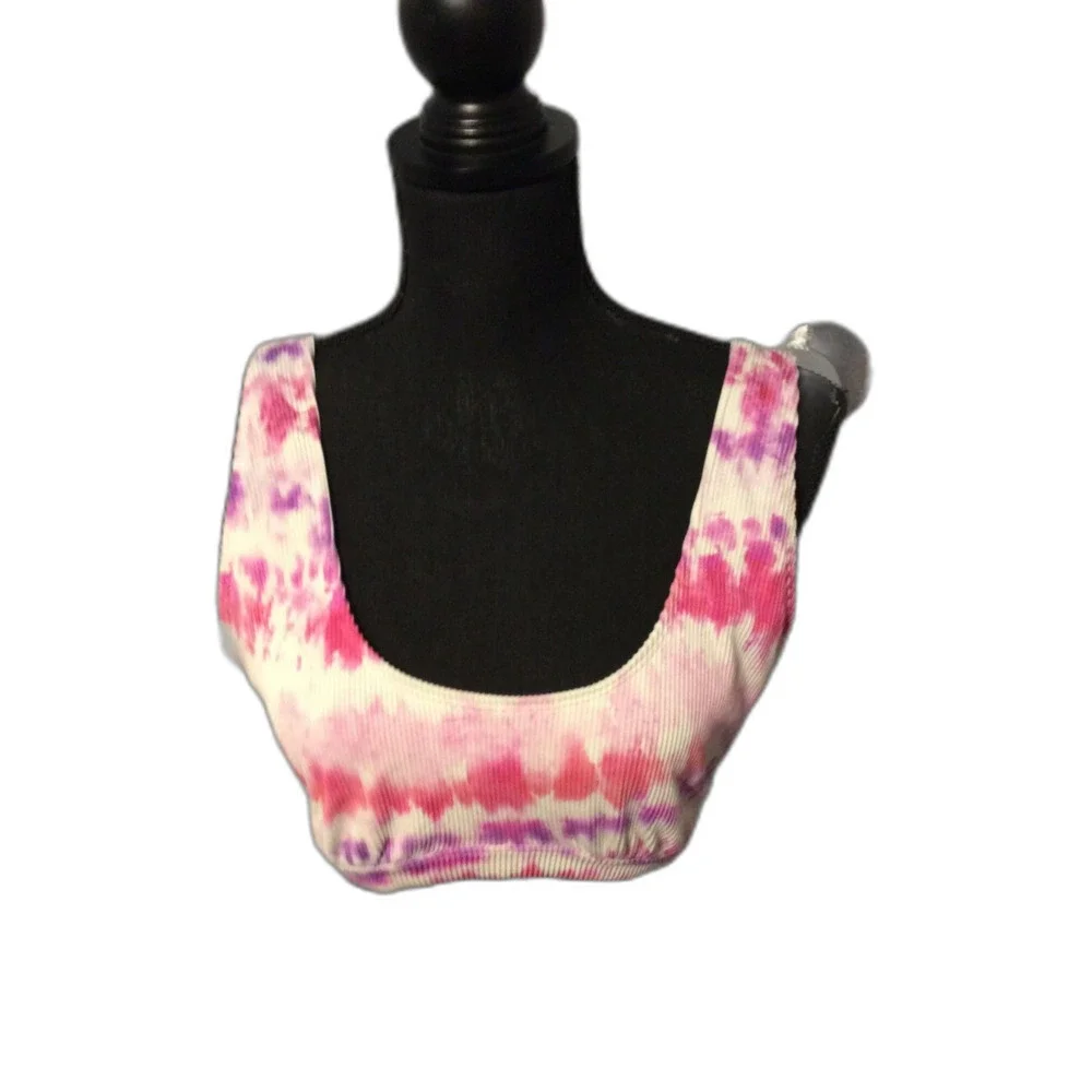 Victoria's Secret PINK Tie Dye Tye Swim wear top Large L